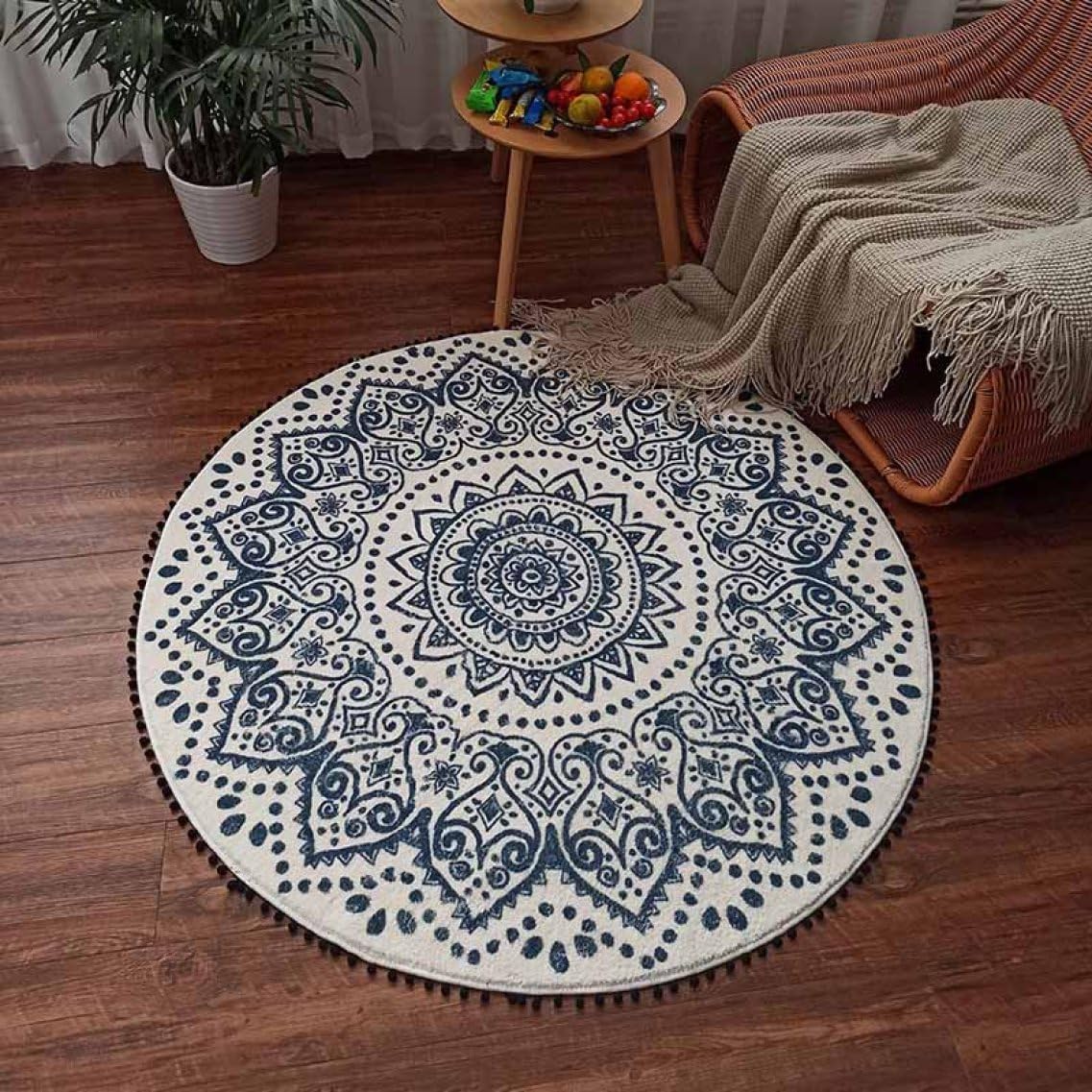 111×207 擦れシャビー 草花ボタニカル トルコヴィンテージラグ 111×207